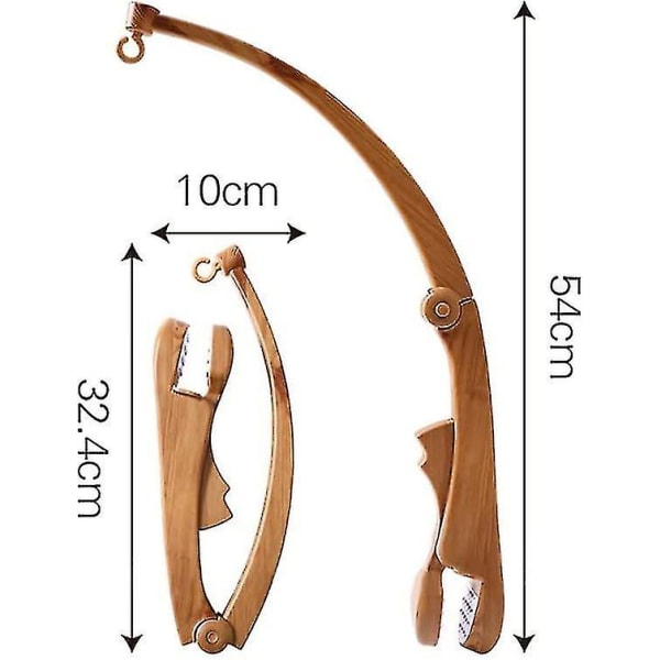 Trestativ i tre for babymobil i tre - Håndlaget babymobilholder - Babymusikkboksholder - Mobilholder - Skiftebordmobil - Dørklokkestativ (FMY)