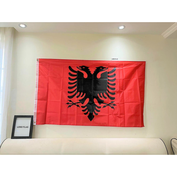 Albaniens Flagga 90x150cm Alb Al Polyester Hög Kvalitet Albanska Nationalflaggor Dubbeltryckta 3x5ft Albaniens Örnflagga