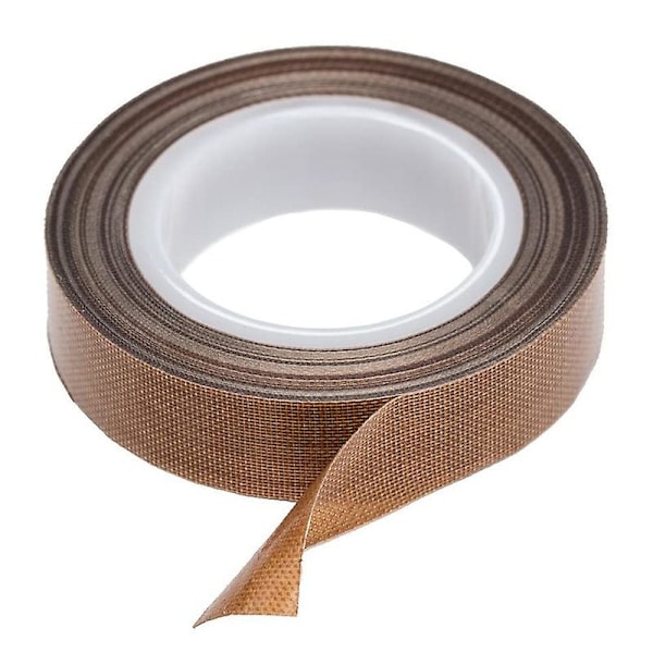 2 Rullar PTFE-Tejp/PTFE-Tejp för Vakuumförpackningsmaskin, Hand- och Impulssvetsare (1,3 cm x 10 m) Light brown