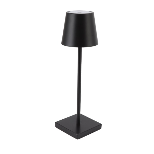 LED-bordslampa modern enkel uppladdningsbar hög ljusstyrka dimbar touch-brytare sladdlös bordslampa för restaurang bar svart