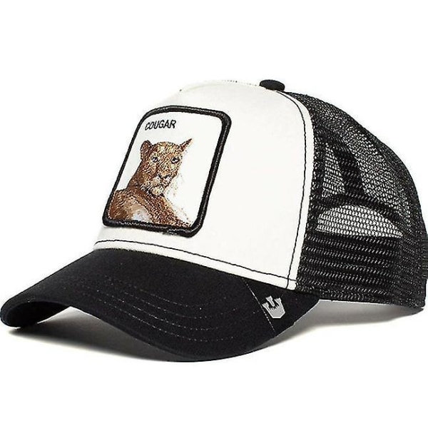 Panther Mesh Cap Animal Farm Trucker Baseball Cap Dad Hat Snapback Wolf Tiger Outdoor Beast Paradise - STØRRELSE: Panther Black