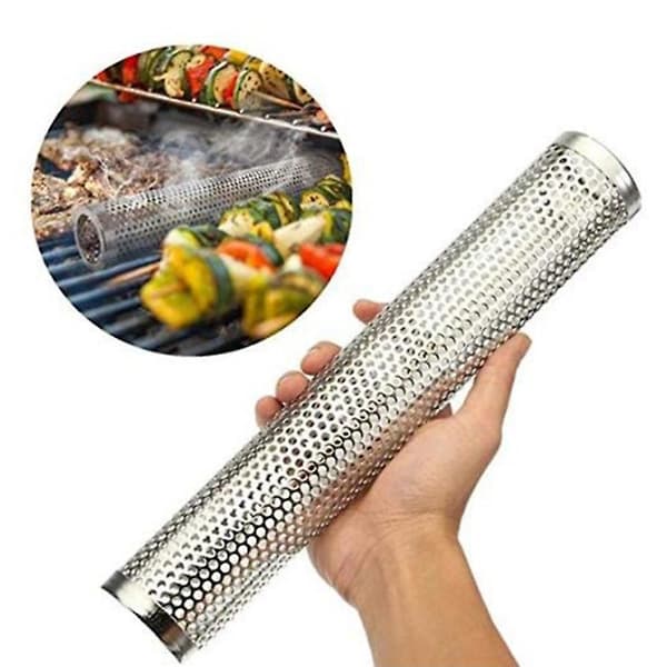 BBQ Grillgenerator i rustfritt stål med perforert nett - SmokerBY Silver