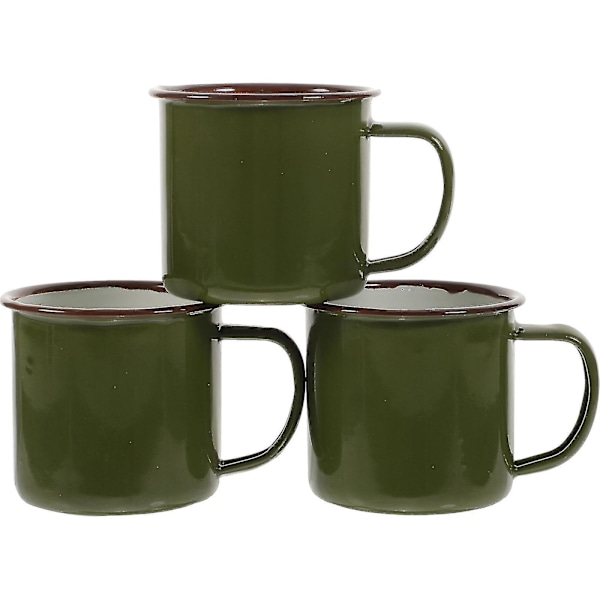 3-pack emaljmugg, emaljkopp för kaffe, återanvändbar emaljmugg för te, vatten, drycker (FMY)