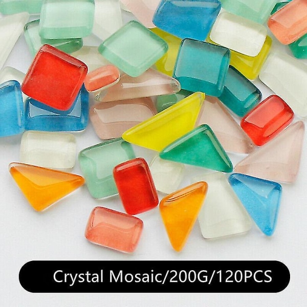 200g Farverige Glitter Skinnende Glas Mosaikfliser i Løs Vægt Multicolored No.3