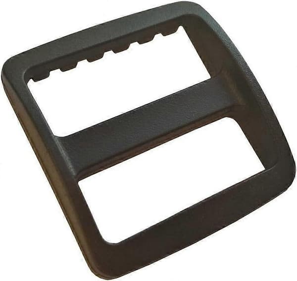 20 stk. Sort Plast Bred Mund Tri-Glide Slide til Taskestropper, Riffelstropper, Hundehalsbånd
