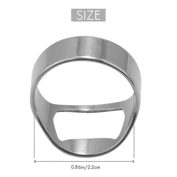 2x rustfri stål fingerring flaskeåbner ølflaskeåbner js