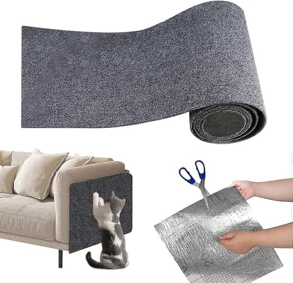 Selvklebende Klorematte for Katter, Slitesterk Møbelbeskytter for Sofa med Lett-Klipp Design [DB]