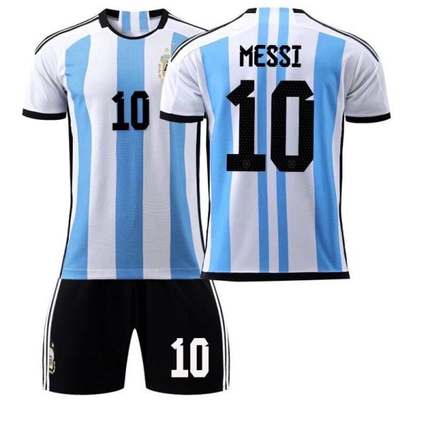 Argentina Messi Premium Fodboldtrøje 2022 med 3 stjerner L