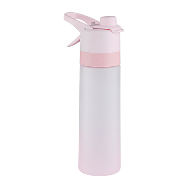 Stor kapasitet bærbar utendørs sports sprayflaske drikkeflaske med spraytåke lekkasjesikker BPA Pink