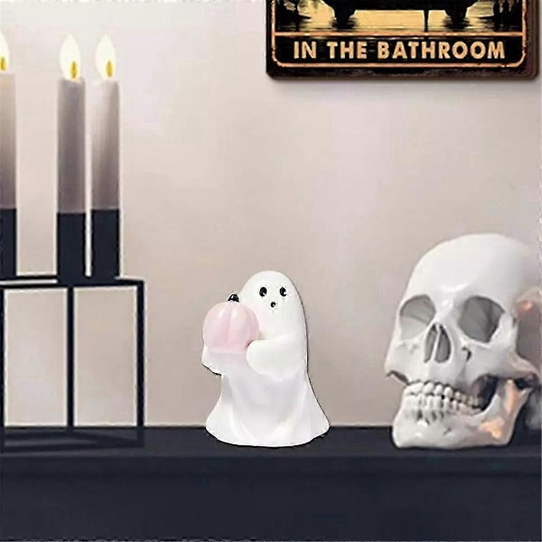 Halloween-kummitus Resin-koristehahmo, kurpitsa-tyyli
