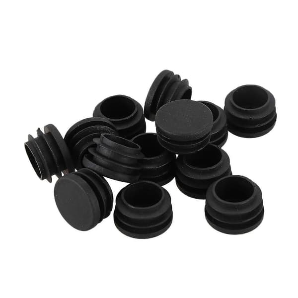 28 mm Dia Rund Plastik Blindprop Rør Endeprop Rørindsats 12 stk. Black