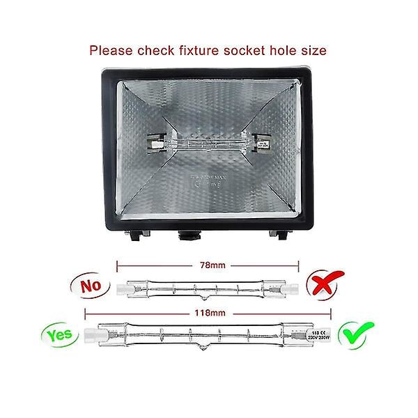 R7s halogenlampe 118mm 200w 230v halogenstav R7s halogenlampe R7s dimmbar halogenlampe L