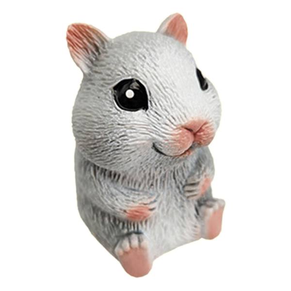 Stressboll Hög Imitation Djur Avkoppling Långsam Återhämtning Hamster Anti-stress Kläm Leksak för Vuxen Grey