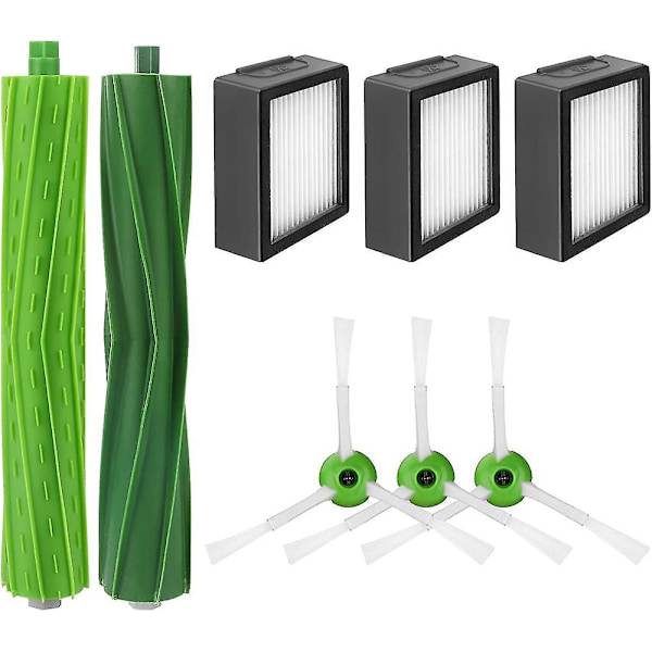 Reservedele Kompatible Med Roomba I7 I7 + / I7 Plus E5 E6 E7, Robot Reservedele Tilbehør Med 3 Filtre, 3 Sidebørster, 1 Hovedbørste