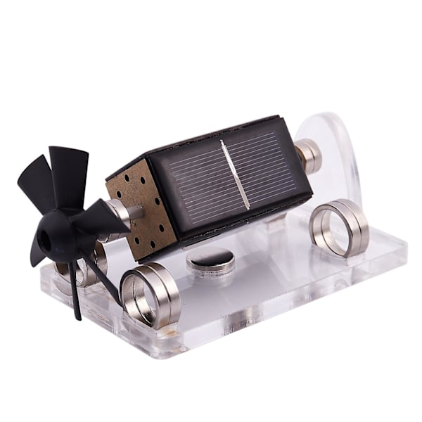 Solcellsdriven magnetisk levitation modell svävande Mendocino motor pedagogisk modell ST41 black