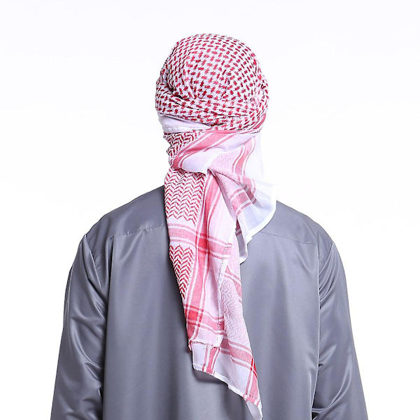 Huvudscarf för män, islamisk tryckt scarf, turban, arabiskt huvudskydd, huvudduk Black