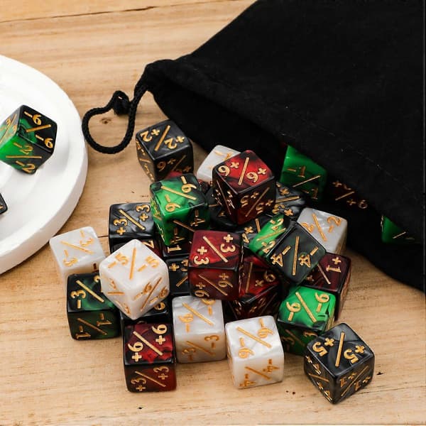48 st Acrylic Tärningsräknare Token Tärningar, för Magic The Gathering Tärningsset D6 Tärningar