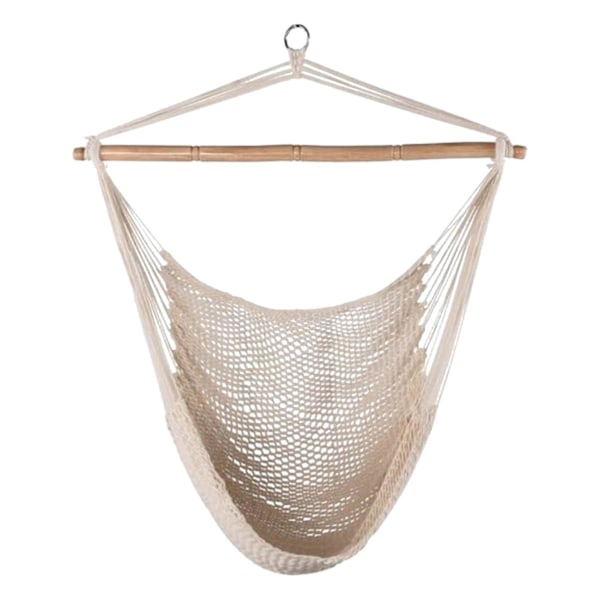 Outdoor Hammock Hanging Patio Swing Chair Furniture For Backyard Patio Beach Beige