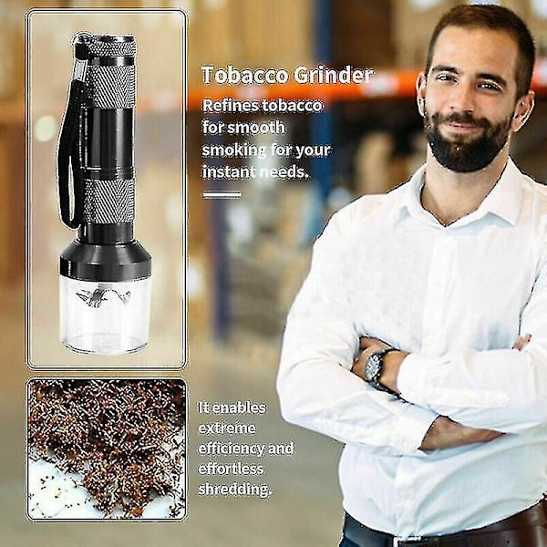 Elektrisk Urte Grinder af Aluminium - Hurtig og Nemt at Bruge