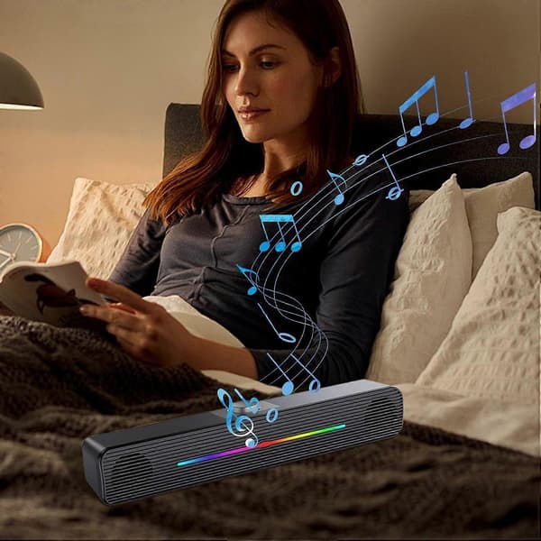 Desktop Computer Soundbar, Kompakte Computerhøjttalere, Trådløs Desktop Højttaler