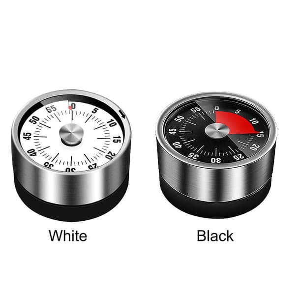 Magnetisk mekanisk kökstimer Praktisk manuell klocktimer för kök White