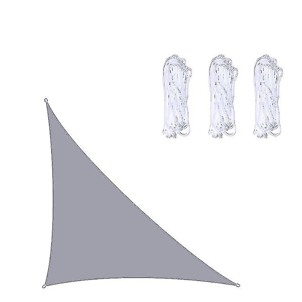 Vanntett Solseil Trekant For Hage Patio Utendørs Markiser Kalesje Basseng Markise Camping 3x3x4.3m/4x4x5.7m/5x5x7.1m Gray 3x3x4.3m