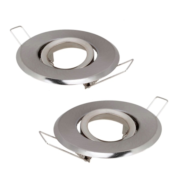 2 stk. Mr11 Downlight Armatur Gimble Satin Krom Med Lampeholder 70mm