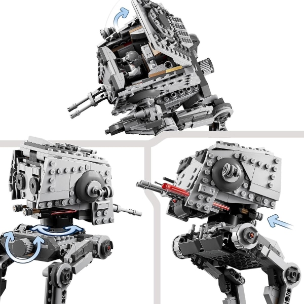 Star Wars Hoth AT-ST Walker Building Toy for Kids with Chewbacca Minifigure and Droid Figure, The Empire Strikes Back Model