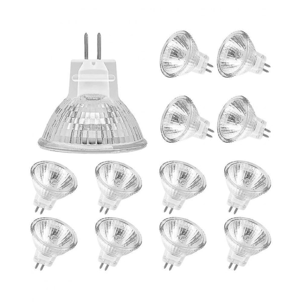 Mr11 Halogen Bulbs (pack Of 12), Gu4 Halogen Lamp 12v 20w, Mr11 Gu4 Dimmable Bulb Glass Cover For Ceiling Light KNZBY