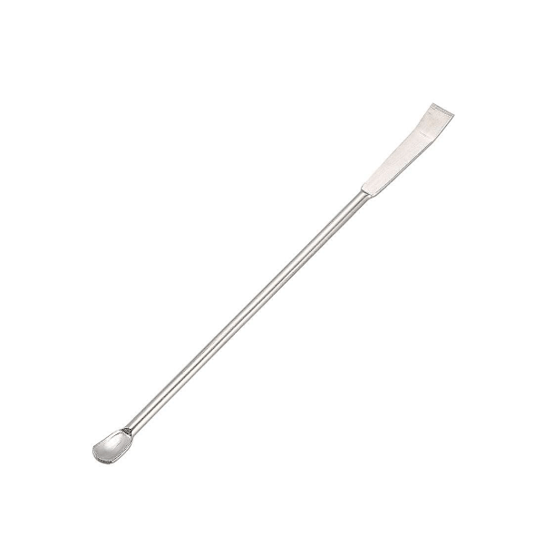 Lab Mikroskje 6 PCS Rustfritt Stål Prøvetakingsreagens Skje Laboratorium Dobbelthodet Spatel 125mm silver