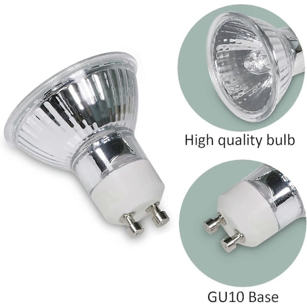 6-pakkaus GU10 Halogeeni Lamput 50w 230v GU10 Halogeeni Spottilamput Lämmin Valkoinen Kattovalaisimille Himmennettävä