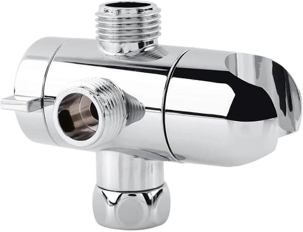 Way Shower Arm Diverter, 1/2\" Vinkelventil Monteringsfäste för Handhållet Duschbadrum Universal Duschkomponenter Krom [DB]