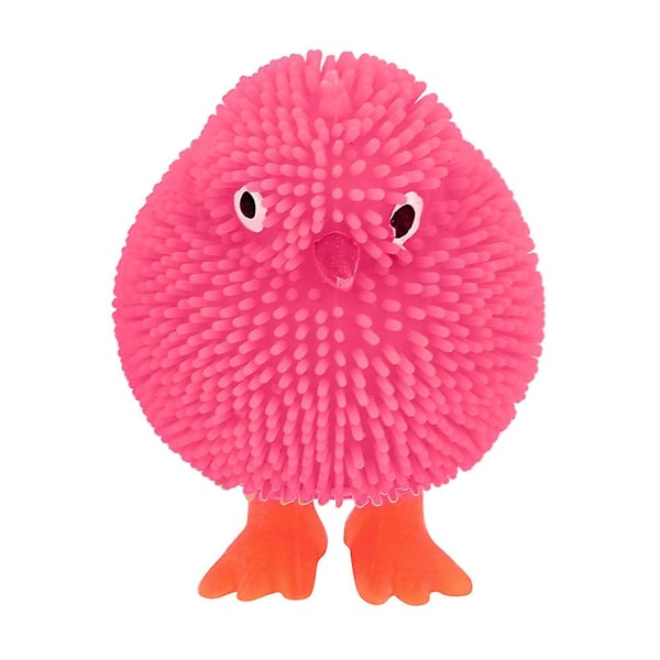 Haloppe Søte Kyllinger Squidgy LED Blinkende Puffer Ball Klem Stress Lindre Leketøy for Barn Random Color
