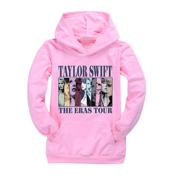 Pop Taylor Swift The Eras Tour Hoodie Jenter Gutter Hettegenser Genser Genser Topper 9-14 Yeras Barn Tenåringer Black 13-14 Years