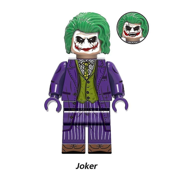 8 stk Superhelt-serie Minifigurer Byggesett, Batman Joker Sammensettbare Mini Actionfigurer Leker Sett Barn Gaver