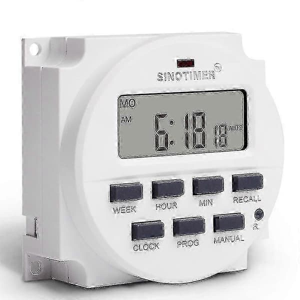 12V DC Tidsbryter TM618N-4 - 15,98 tommers LCD Digital Timer for Energikontroll