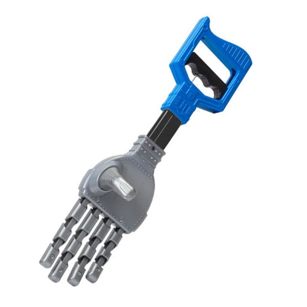 Morsom robotklo-søppelplukker, intelligensleketøy for barn, håndgriper, interaktivt leketøy-griperobot hånd for barn Blue M as described
