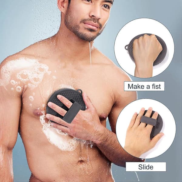 Silikone Badebørste, Blid Eksfolierende Kropsskrubbe Massage Skrubber til Kropsbad