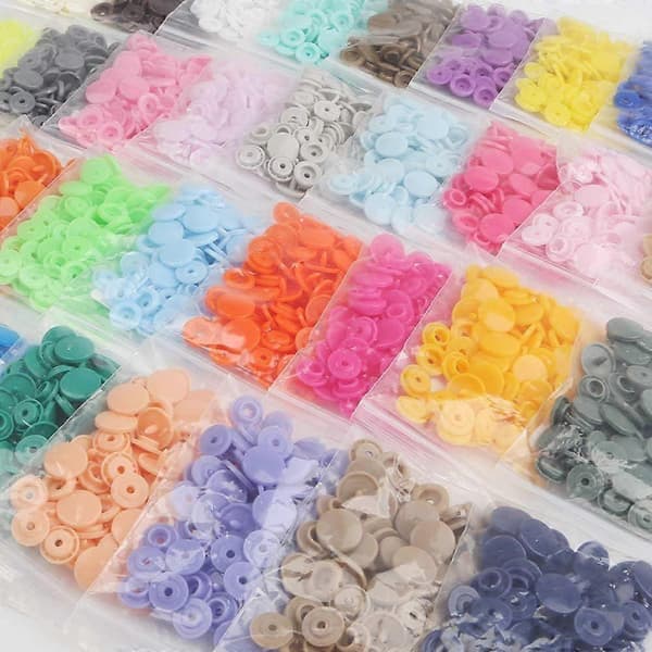 KAM T5 Plast Tryckknappar Fästen 20/50/100/150 Set Väska Mörk Spänne