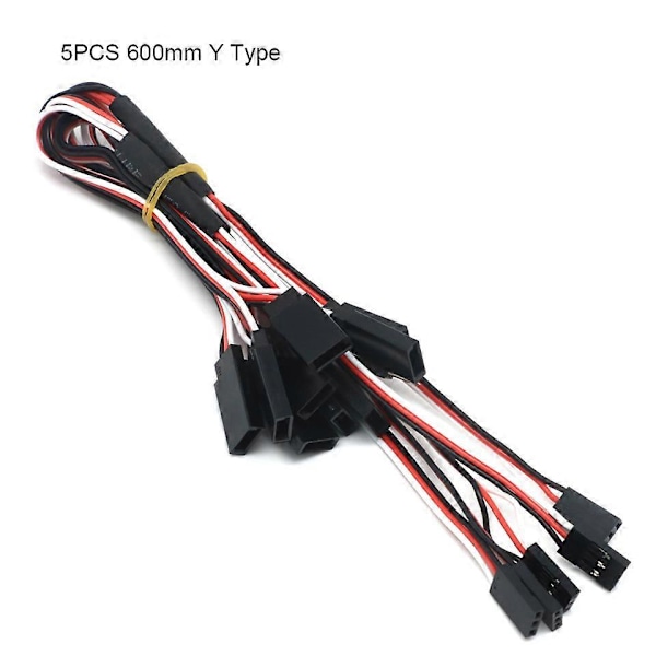 5 kpl 10 kpl RC Servo Y-jatkekaapeli Johto 100/150/200/300/500mm RC Servolle JR Futaba RC Lentokone Helikopteri Auto DIY 5pcs 600mm Y Cable