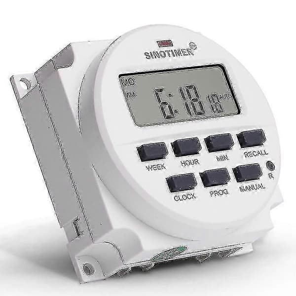 12V DC Tidsbryter TM618N-4 - 15,98 tommers LCD Digital Timer for Energikontroll