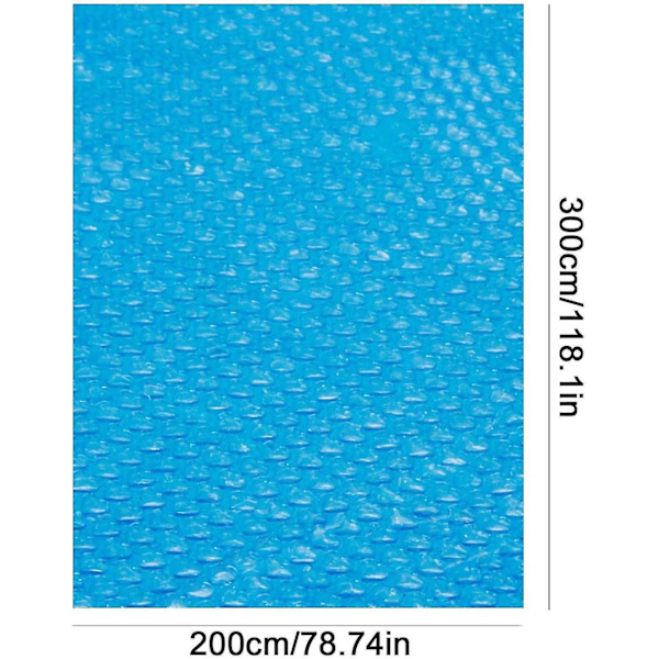 Solskydd för Pool, Solskydd för Pool, Solskydd för Inbyggd Pool, Vikbar och Hållbar Isolering av Bubbelfilm för Simbassänger, Badtunna Rectangle 9.8 X 6.6ft