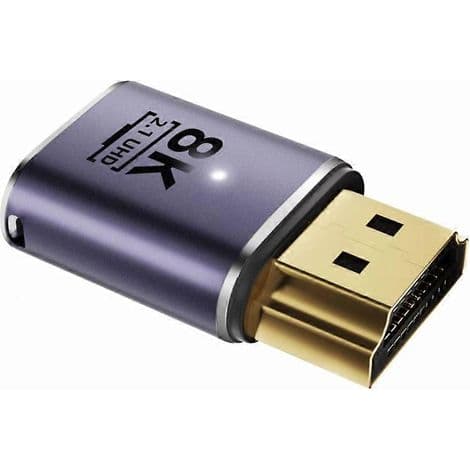 HDMI 2.1-adapter, UHD-kompatibel, 8K, høyhastighets omformerforlenger - A8K07
