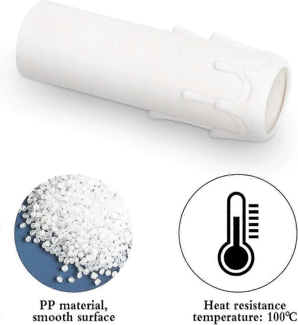10 stk. drypmuffer til stearinlys, 30 mm x 100 mm, hvide plastik stearinlys covers rør til lysekroner væglamper
