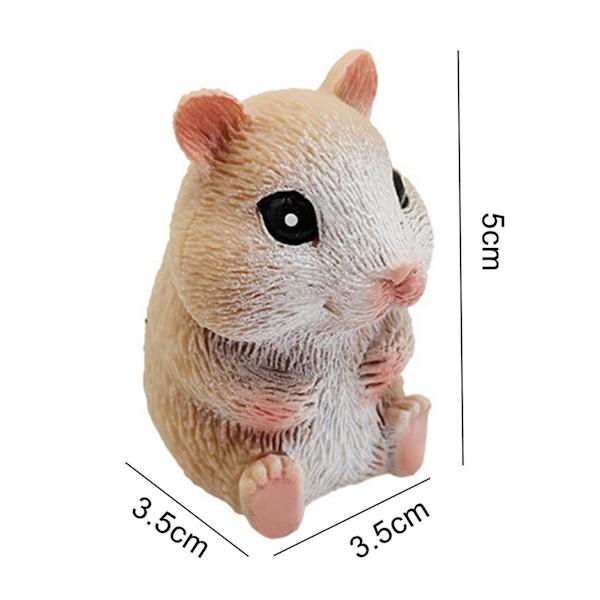 Stressboll Hög Imitation Djur Avkoppling Långsam Återhämtning Hamster Anti-stress Kläm Leksak för Vuxen Grey