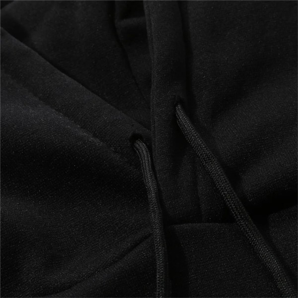 Herre Treningsdress med hettegenser + Joggebukse Sportsdress Casual Jogger Sportsklær 2-delt Fleece Streetwear-sett for menn Black S