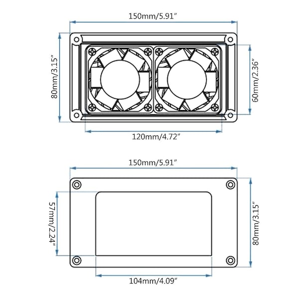 12v 6w Udsugningsventilator Campingvogne Side Air Vent Ventilation Biltilbehør Kompakt Black