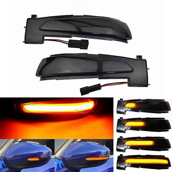 2 stycken sekventiella blinkande lampor för Peugeot 508 SW 2010-2017 LED dynamiska blinkers för Citroen DS5 C4 Grand Picasso II