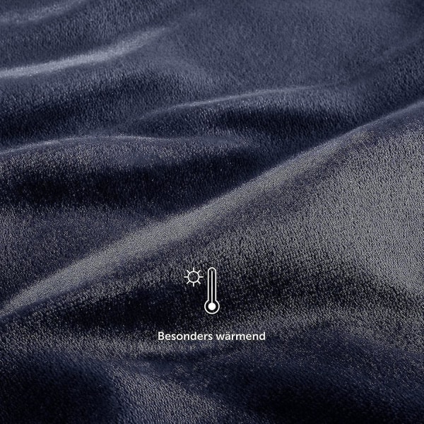 Pehmeä ja Halattava Peitto - Korkealaatuinen Peitto, Super Pehmeä Mikrokuitupeitto Sohvan Heittopeitoksi, Vuoteen Peitoksi Tai Olohuoneen Peitoksi Deep Sea Blue 130 x 150 cm