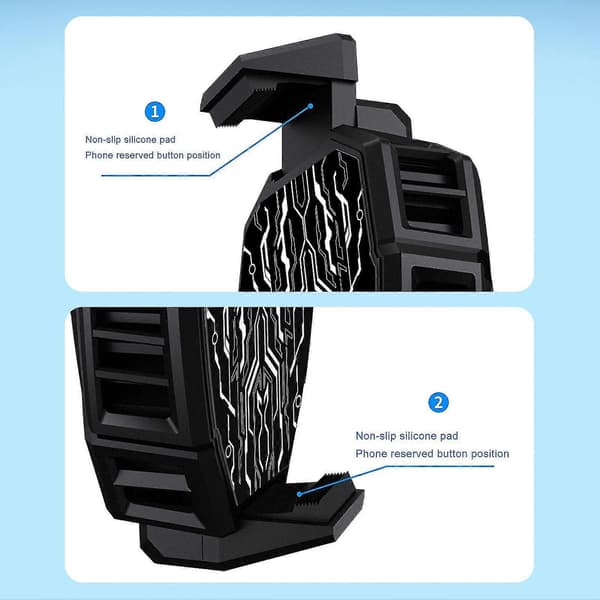 Dl05 Mobiltelefon Radiator 9 Blade Digital Display Bærbar Bagklips Telefon Køleventilator Køler Til Smartphone